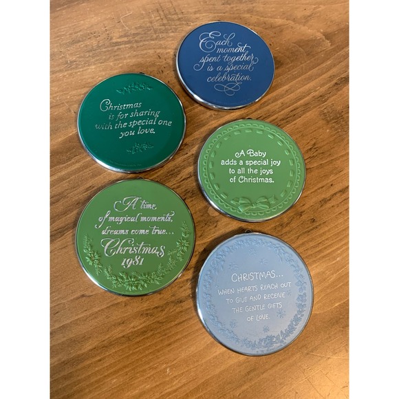 Hallmark Vintage Christmas Cameo Ornaments Lot of 5 Unicorn Betsy Clark - Picture 2 of 13